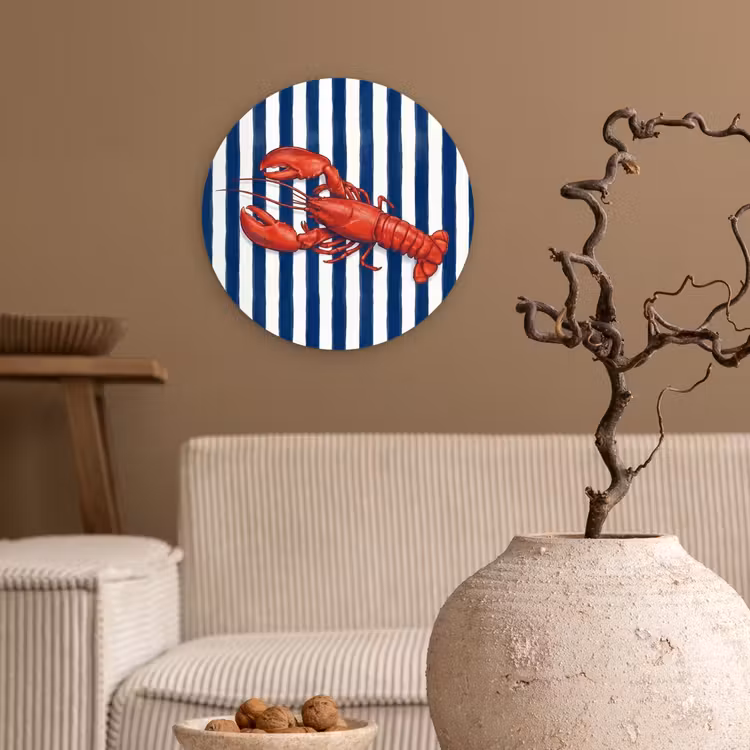Muurcirkel - Schaaldier - Kreeft - Marine - Illustratie - Rood — 2