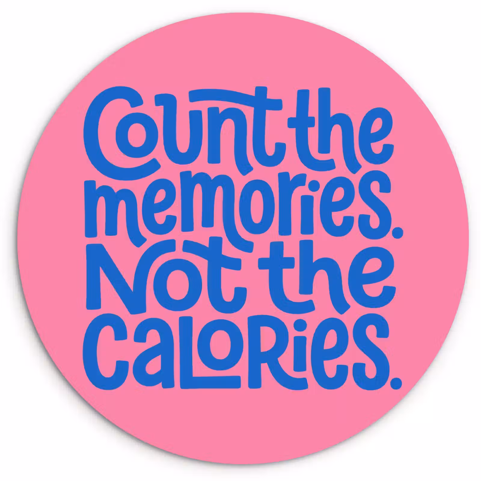 Muurcirkel - Memories - Roze - Blauw - Quote — 1