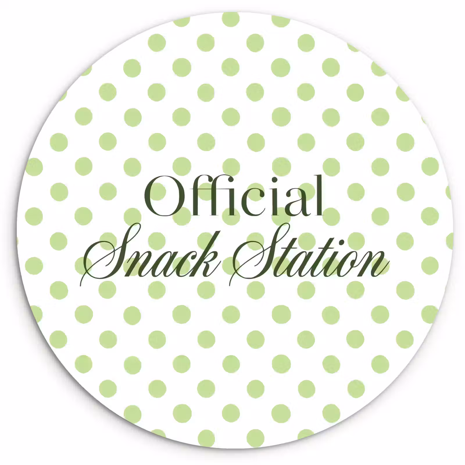 Muurcirkel - Snack Station - Groen - Stippen — 1
