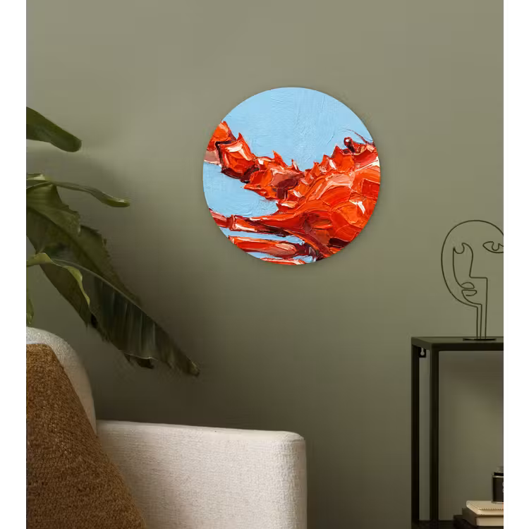 Muurcirkel - Krab - Zee - Dieren - Abstract - Rood — 3
