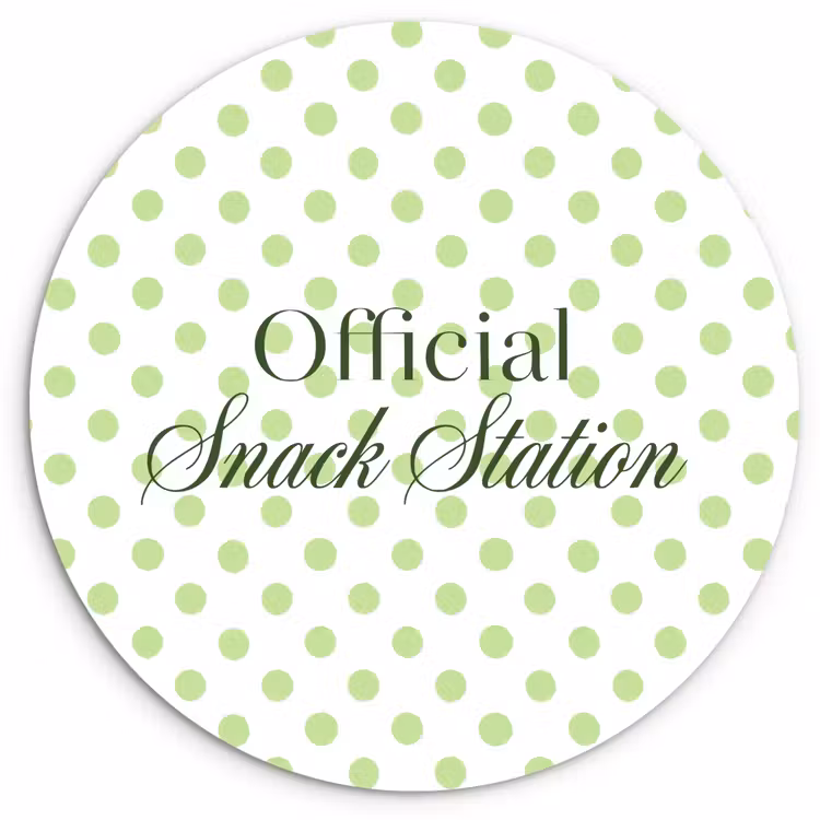 Muurcirkel - Snack Station - Groen - Stippen — 1