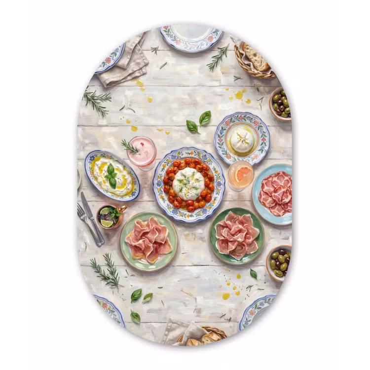 Muurovaal aluminium - Eten - Tafel - Divers - Modern — 1