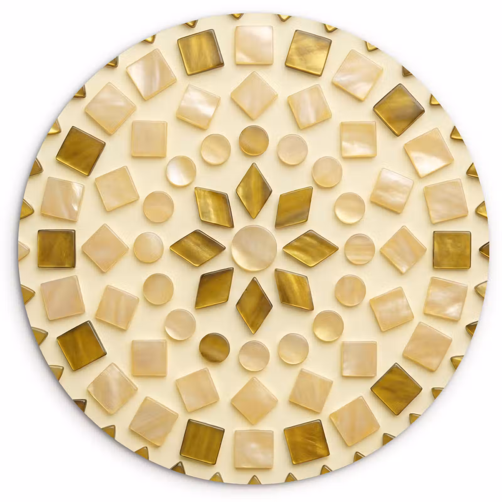 Muurcirkel - Patroon - Vormen - Mozaïek - Abstract - Goud — 1
