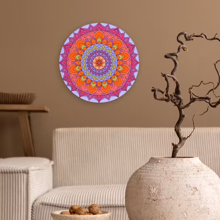 Muurcirkel - Mandala - Cirkel - Abstract - Kleurrijk - Patroon — 2