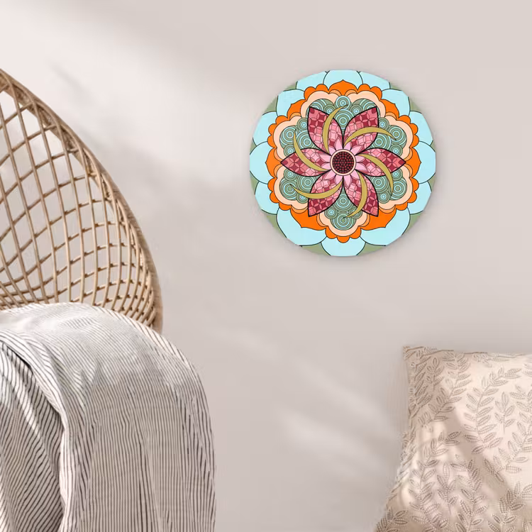 Muurcirkel - Mandala - Geometrisch - Kunst - Decoratief - Kleurrijk — 5