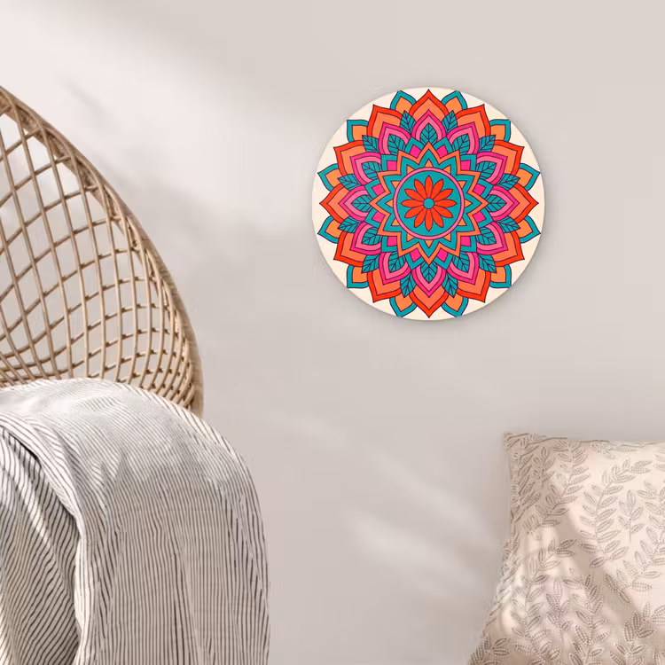 Muurcirkel - Mandala - Patroon - Abstract - Kleurrijk - Modern — 5