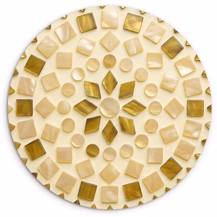 Muurcirkel - Patroon - Vormen - Mozaïek - Abstract - Goud — 1