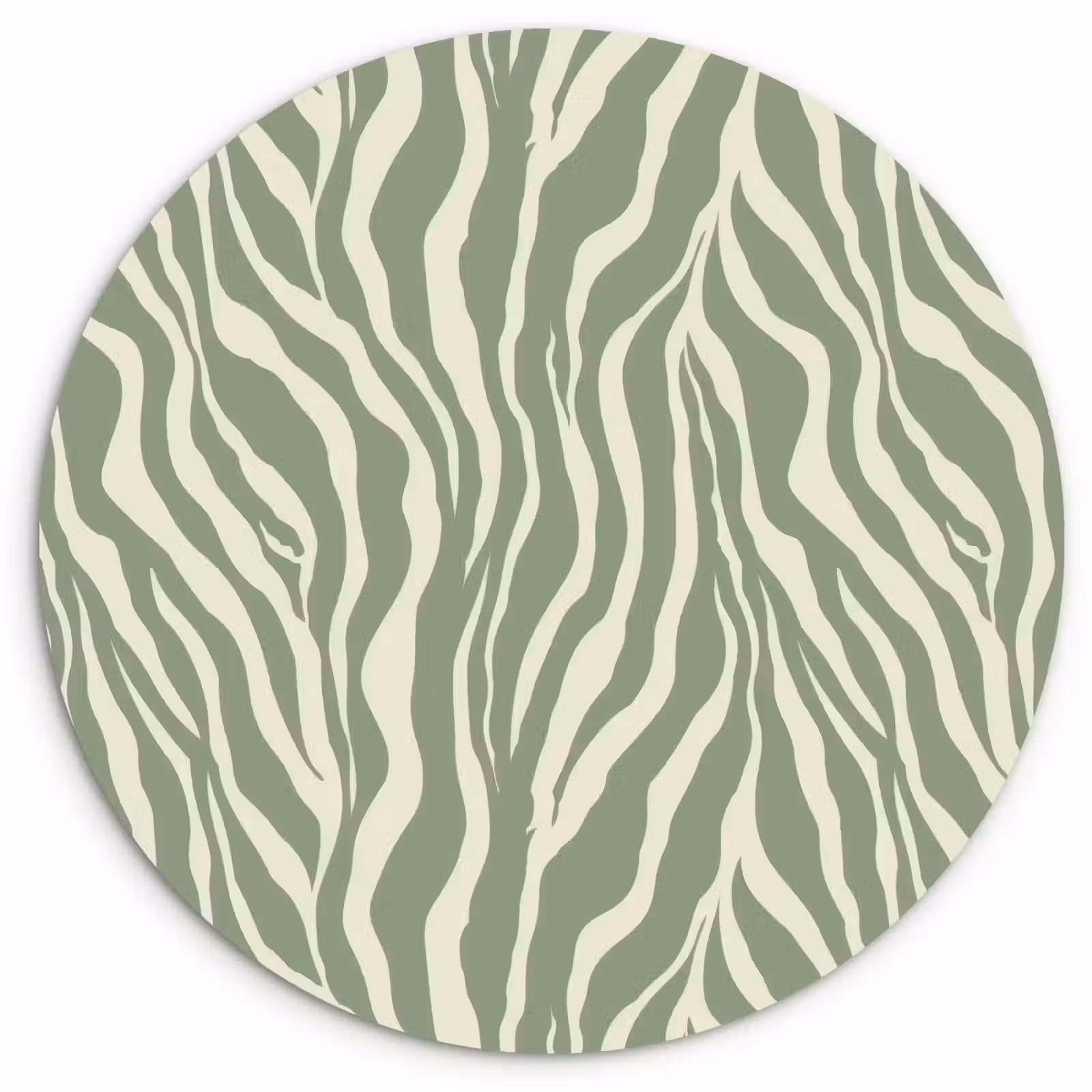 Muurcirkel - Zebra - Motief - Groen — 1