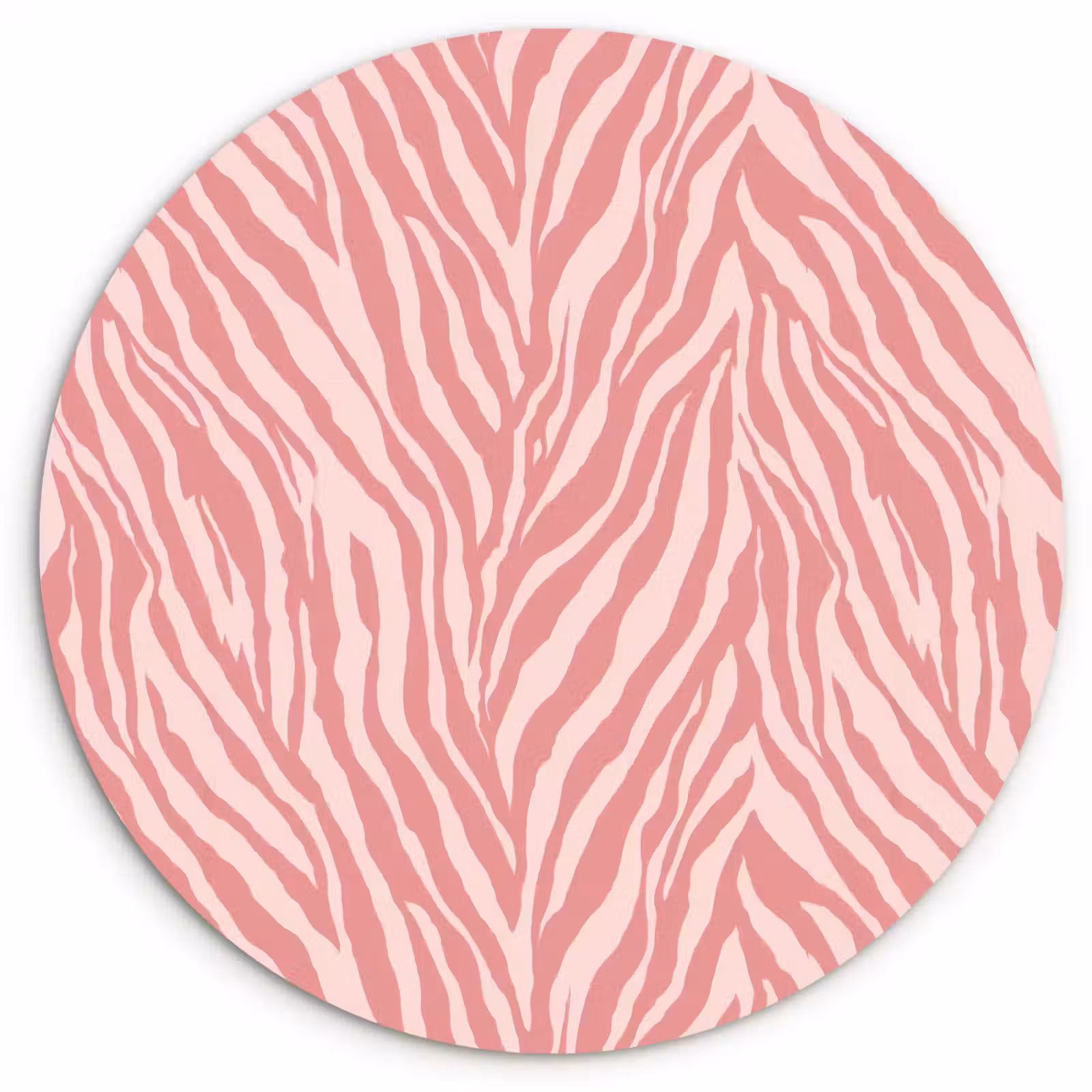 Muurcirkel - Zebra - Print - Roze — 1