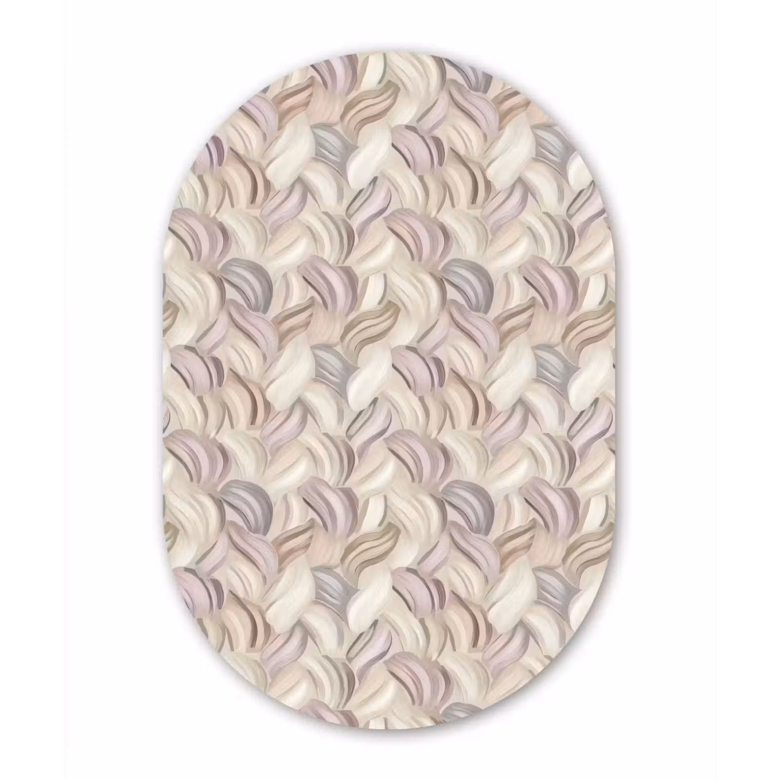 Muurovaal aluminium - Abstract - Golvend - Pastel — 1