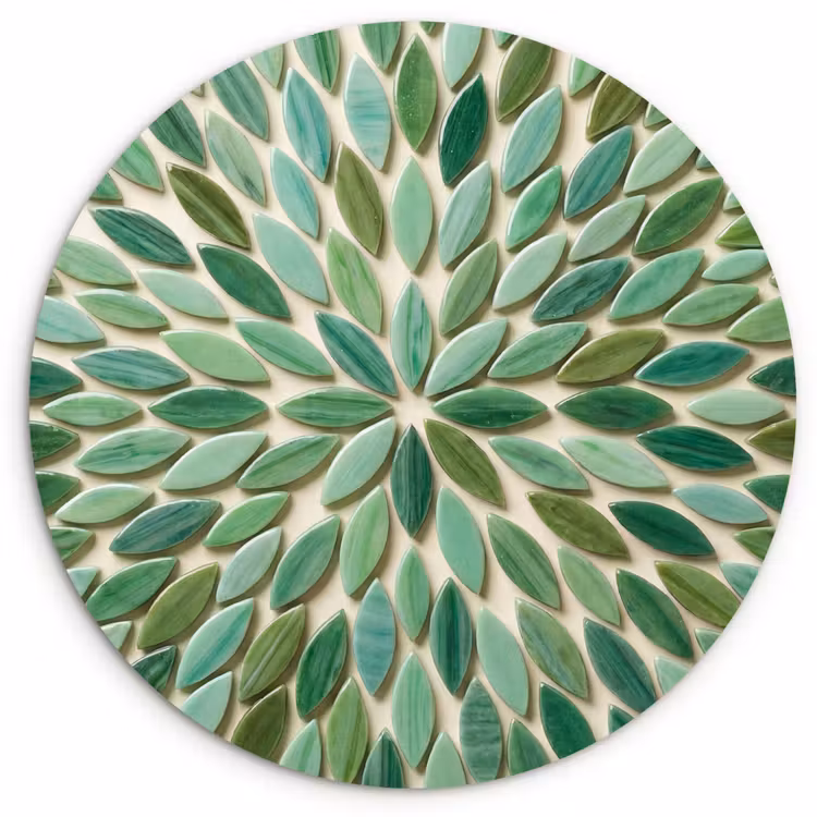 Muurcirkel - Patroon - Blad - Groen - Abstract — 1