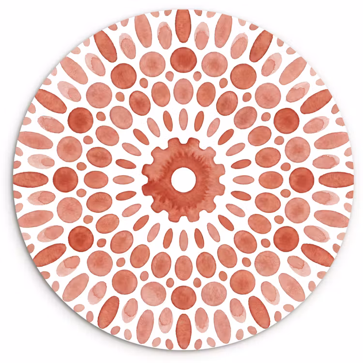 Muurcirkel - Patroon - Cirkels - Abstract - Modern - Rood — 1