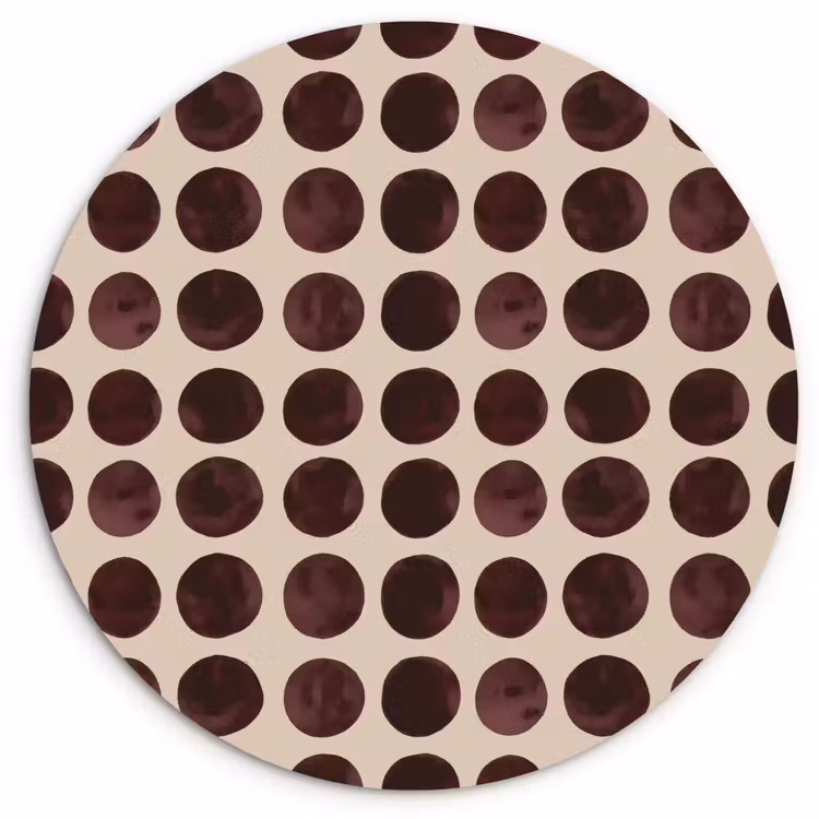 Muurcirkel - Stippen - Patroon - Bruin — 1