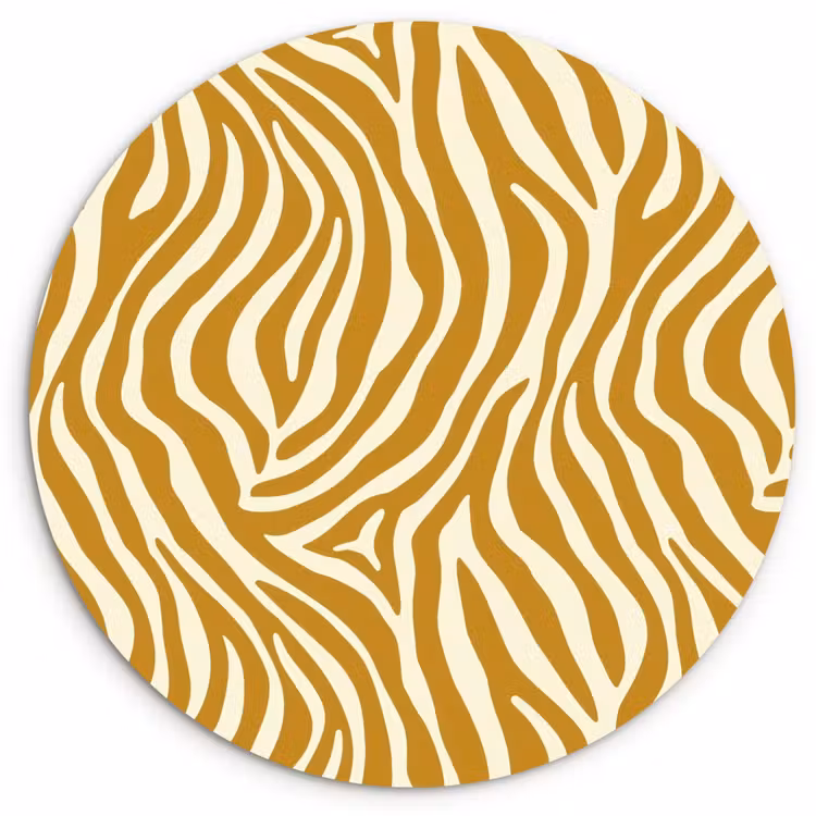 Muurcirkel - Zebra - Klassiek - Oker - Geel — 1