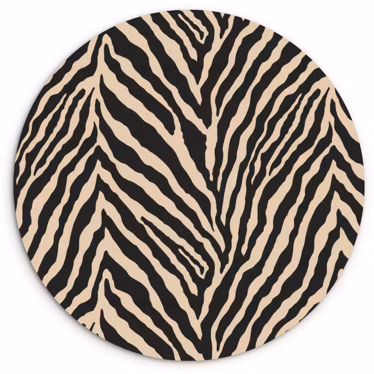 Muurcirkel - Zebra - Klassiek - Zwart — 1