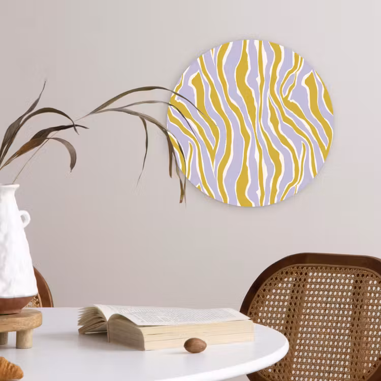 Muurcirkel - Zebra - Modern - Meerkleurig — 4