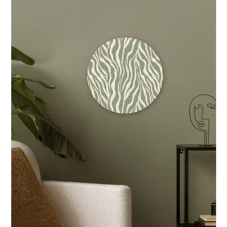 Muurcirkel - Zebra - Motief - Groen — 3
