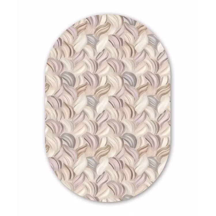 Muurovaal aluminium - Abstract - Golvend - Pastel — 1
