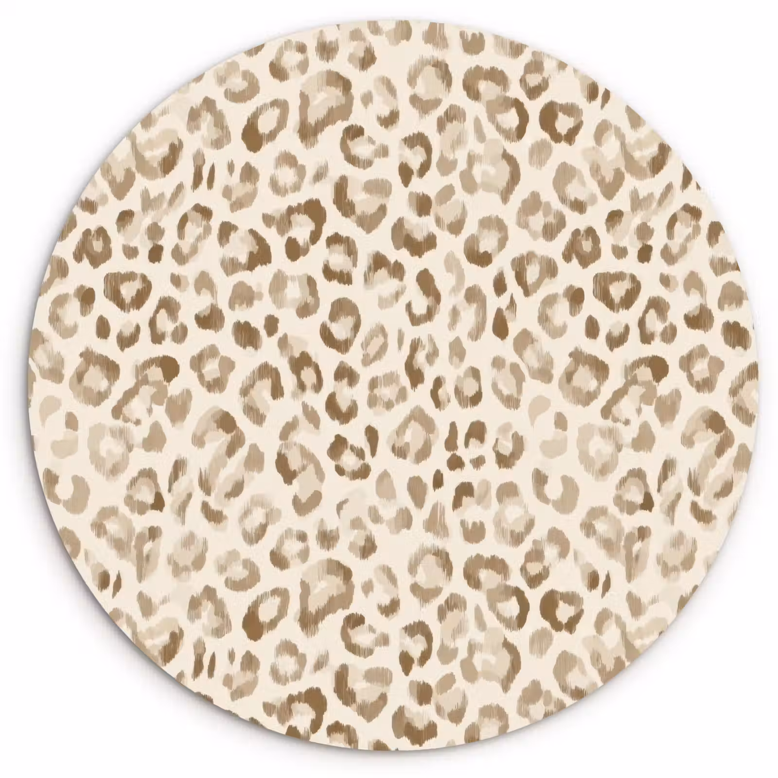 Muurcirkel - Luipaard - Klassiek - Beige — 1