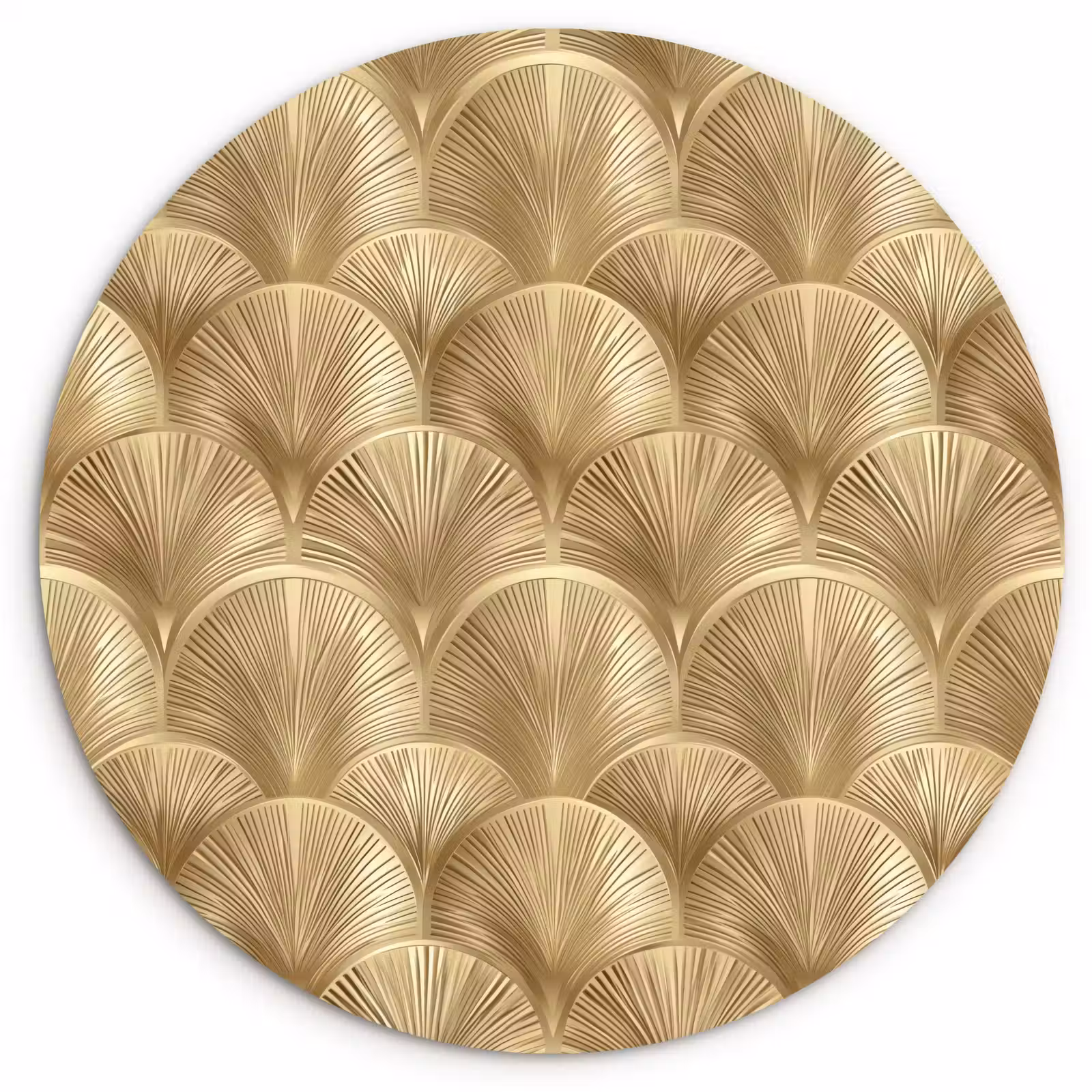 Muurcirkel - Patroon - Waaier - Goud — 1