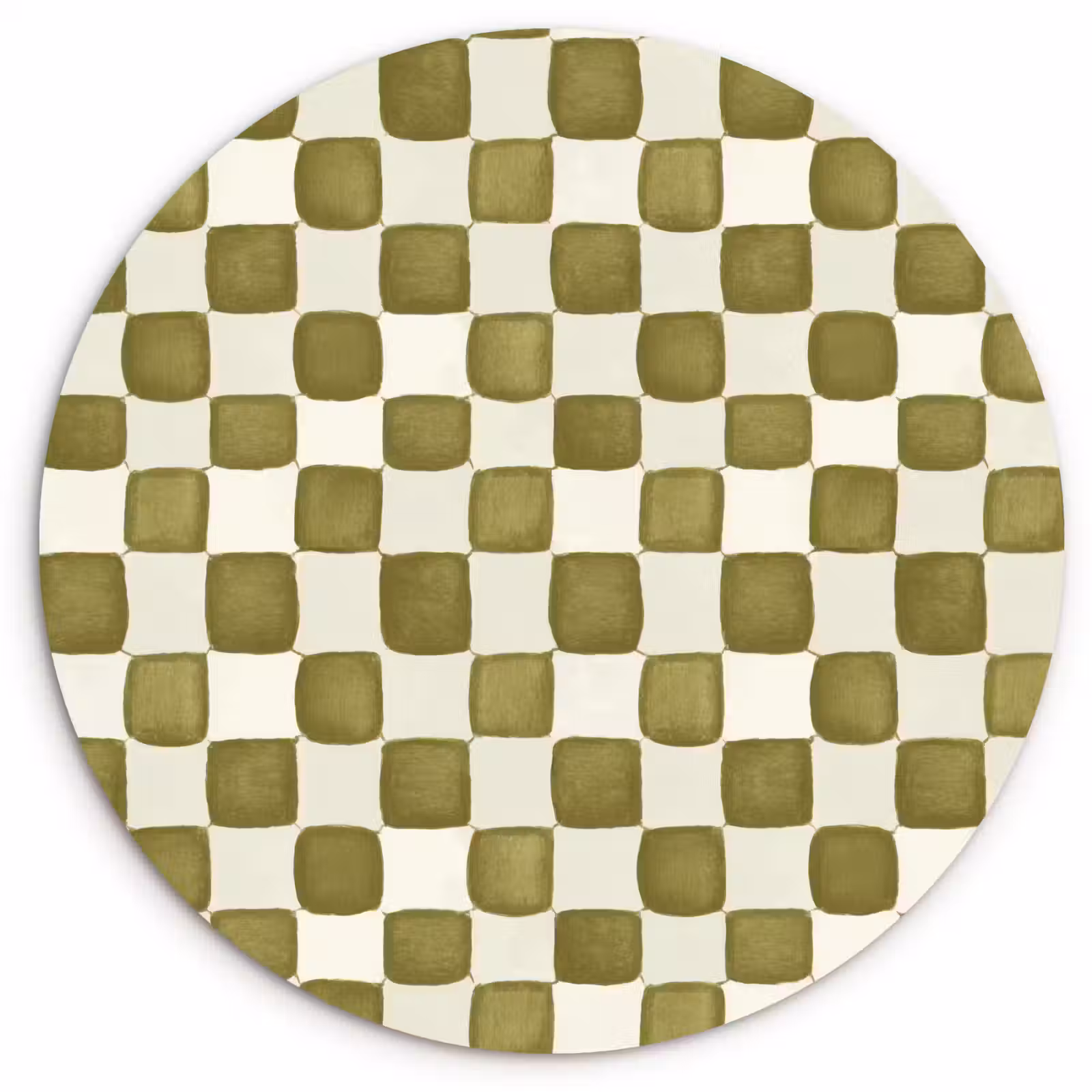 Muurcirkel - Schaak - Patroon - Groen — 1