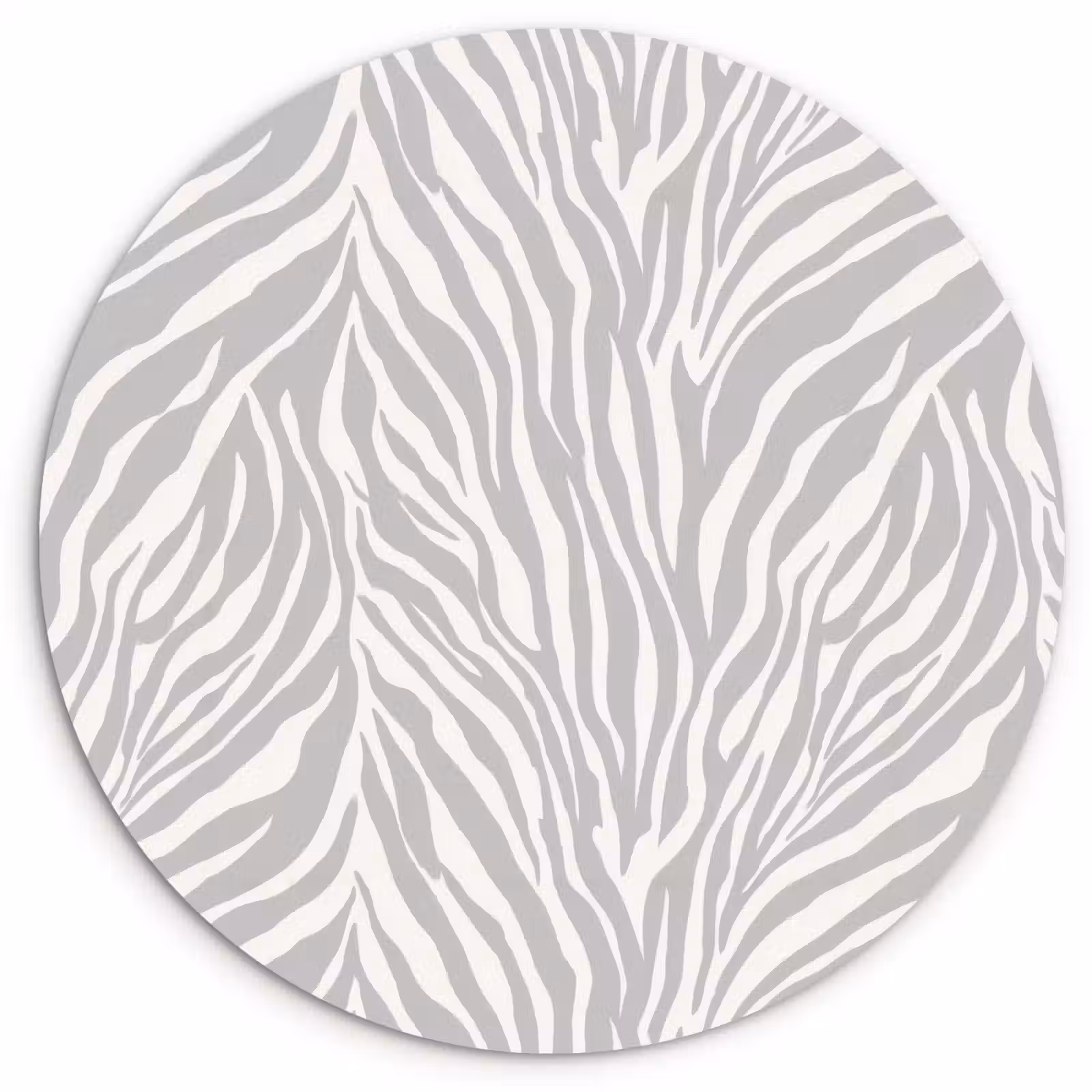Muurcirkel - Zebra - Motief - Grijs — 1