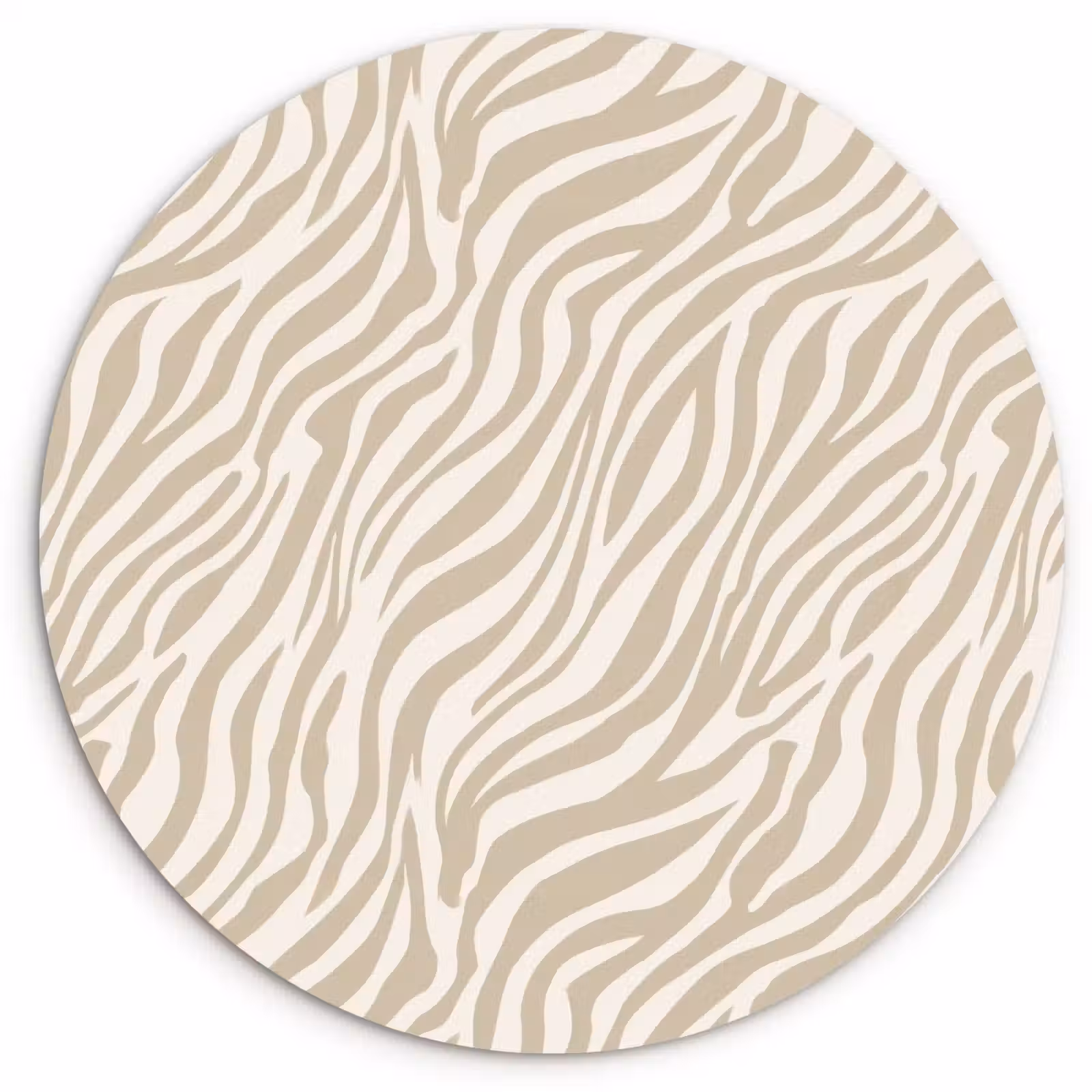 Muurcirkel - Zebra - Patroon - Beige — 1