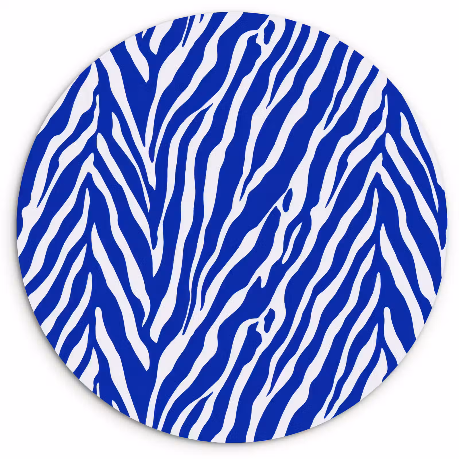 Muurcirkel - Zebra - Patroon - Kobalt - Blauw — 1