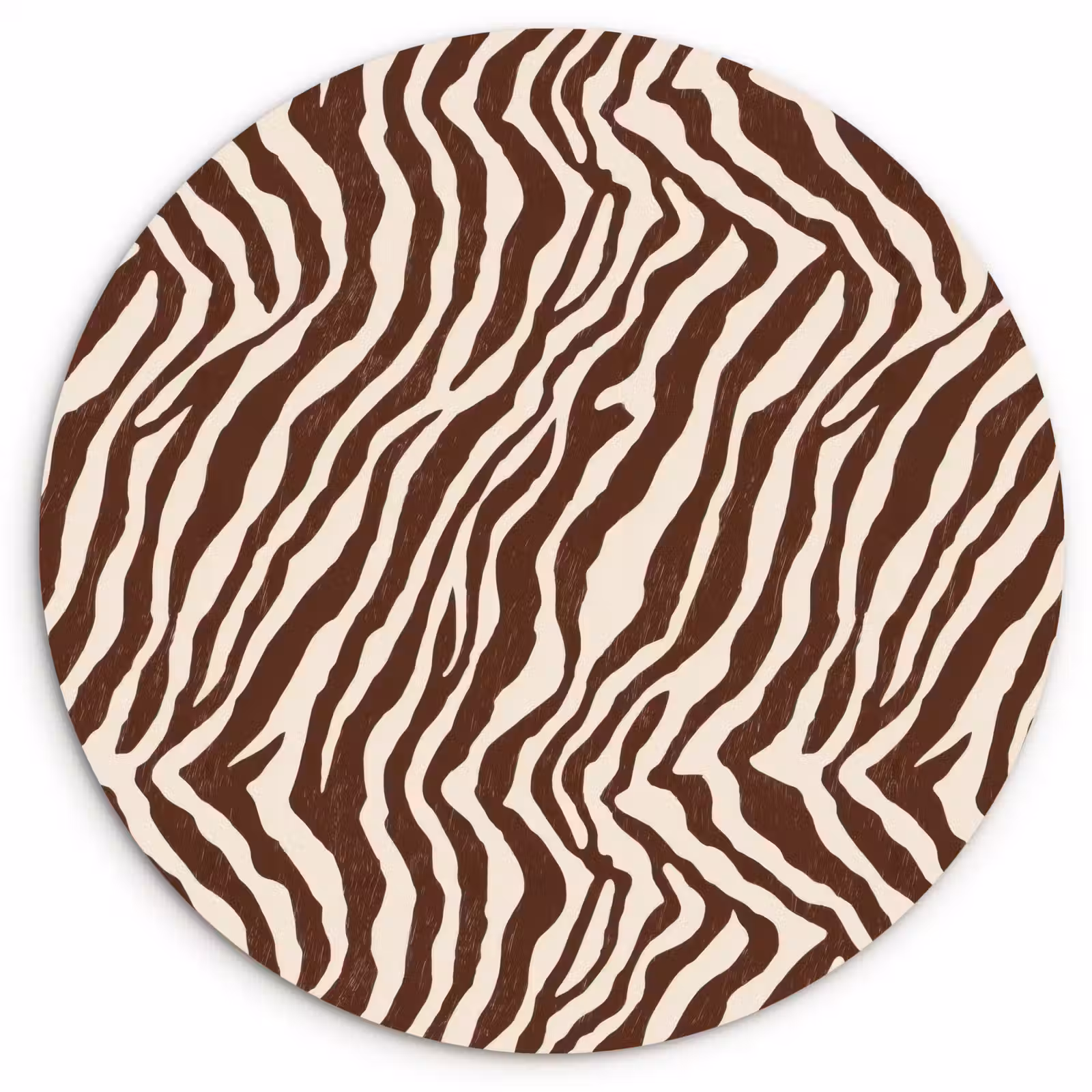 Muurcirkel - Zebra - Patroon - Zwart - Wit — 1