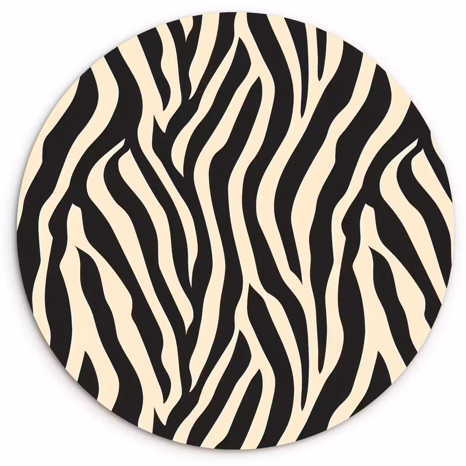 Muurcirkel - Zebra - Print - Klassiek - Zwart — 1