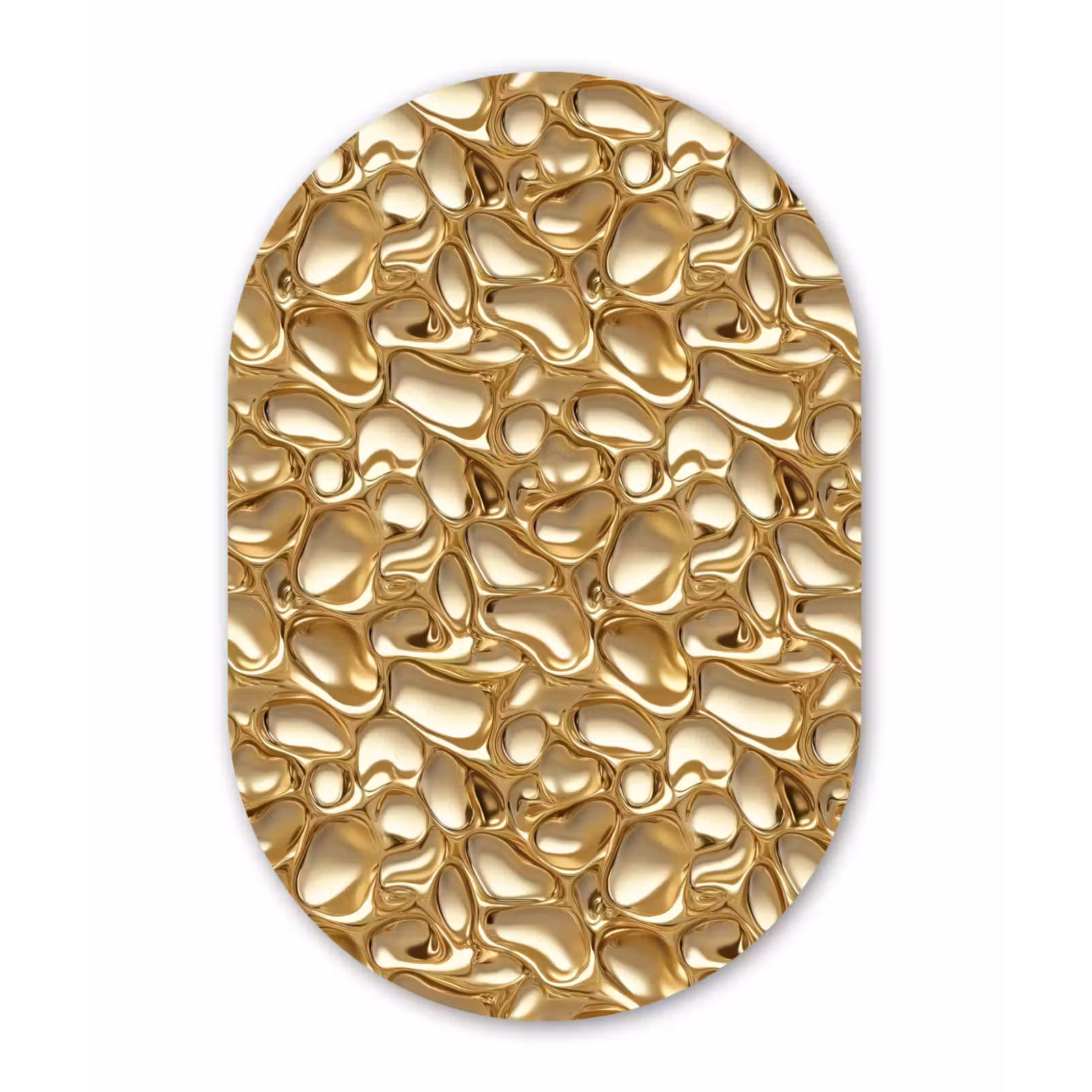 Muurovaal aluminium - Abstract - Modern - Goud — 1
