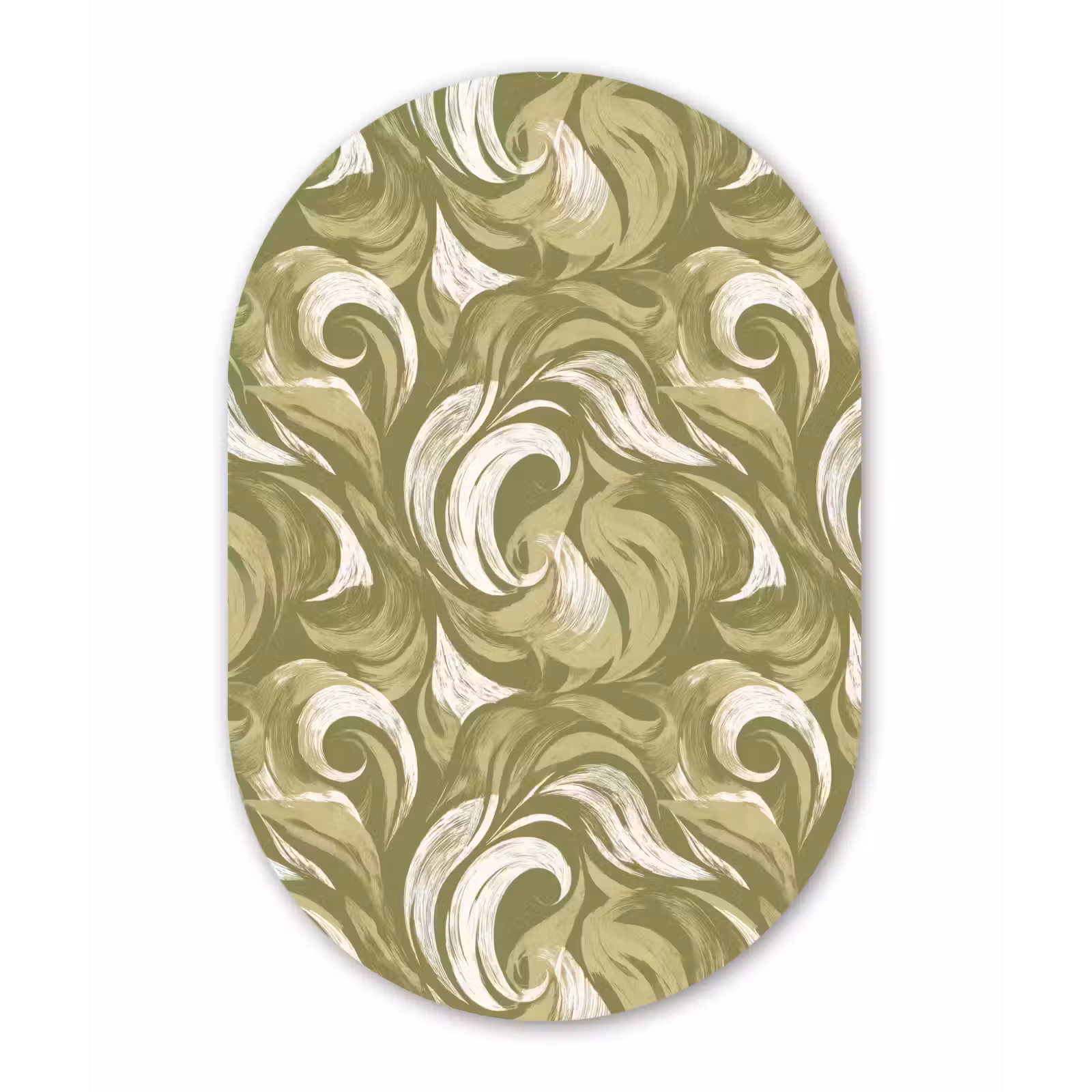 Muurovaal aluminium - Abstract - Textuur - Groen — 1