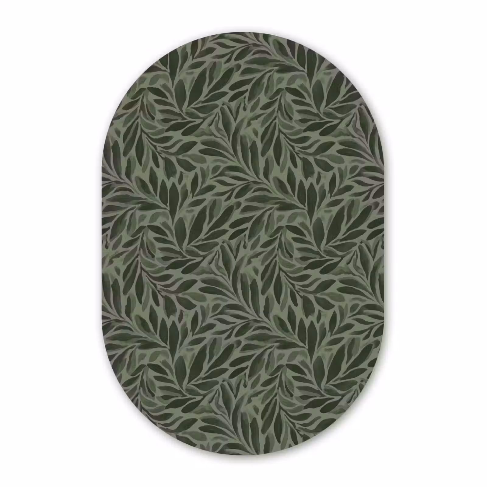 Muurovaal aluminium - Bladeren - Organisch - Groen — 1