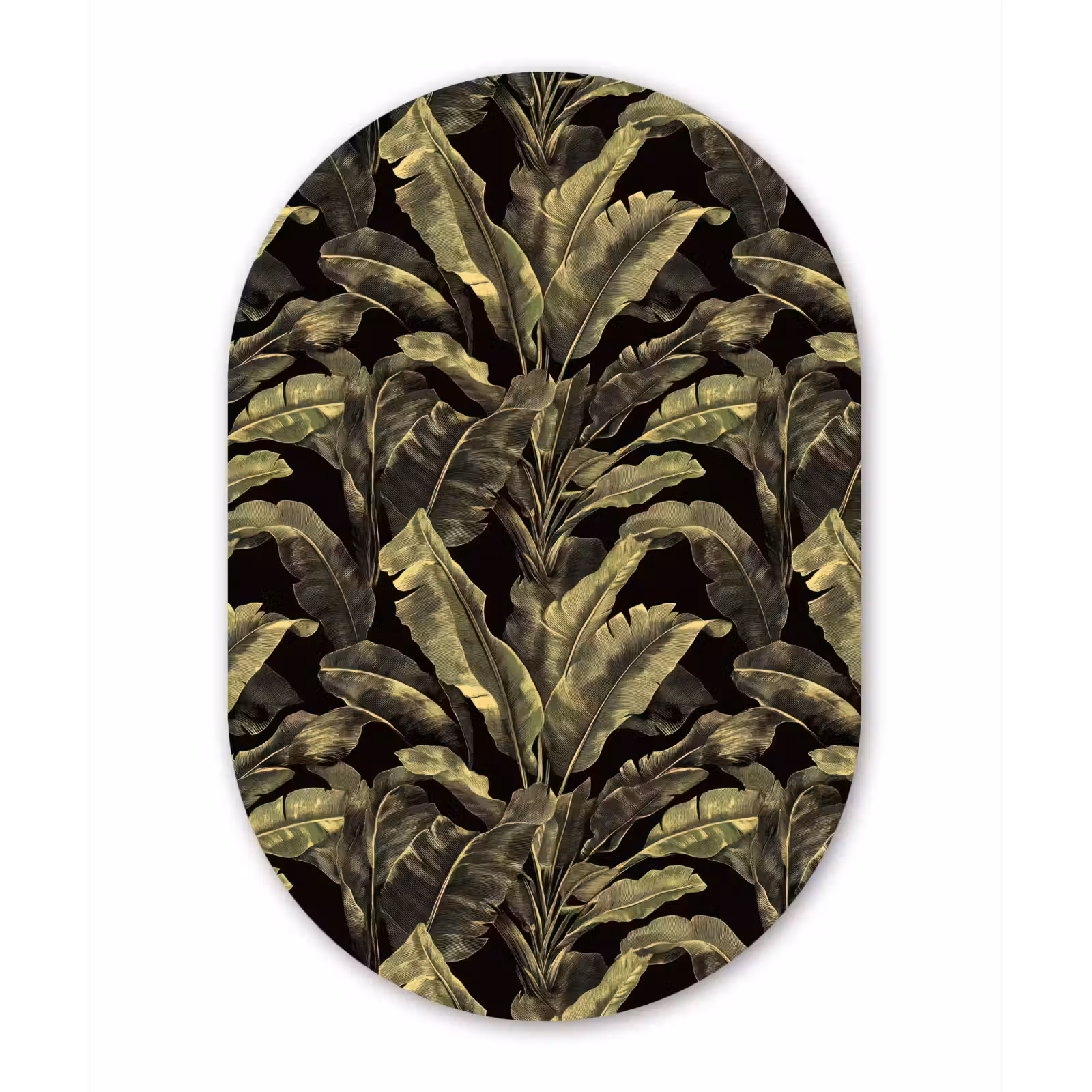 Muurovaal aluminium - Botanisch - Bladeren - Groen — 1
