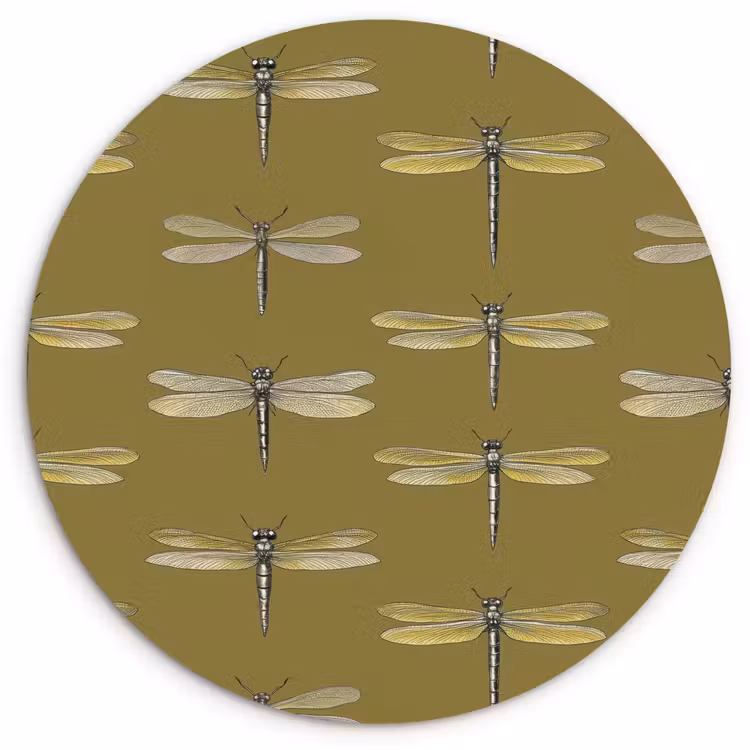 Muurcirkel - Libellen - Patroon - Groen — 1
