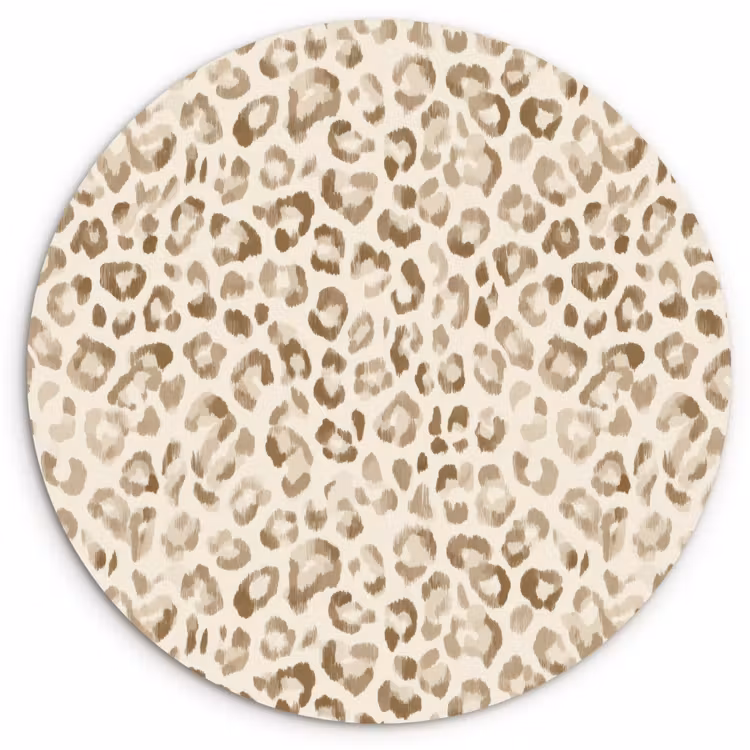 Muurcirkel - Luipaard - Klassiek - Beige — 1