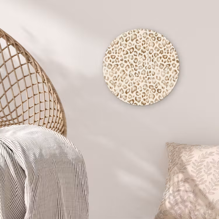 Muurcirkel - Luipaard - Klassiek - Beige — 5