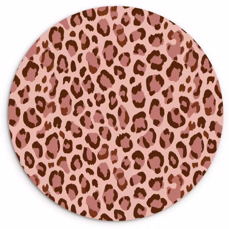 Muurcirkel - Luipaard - Patroon - Roze — 1