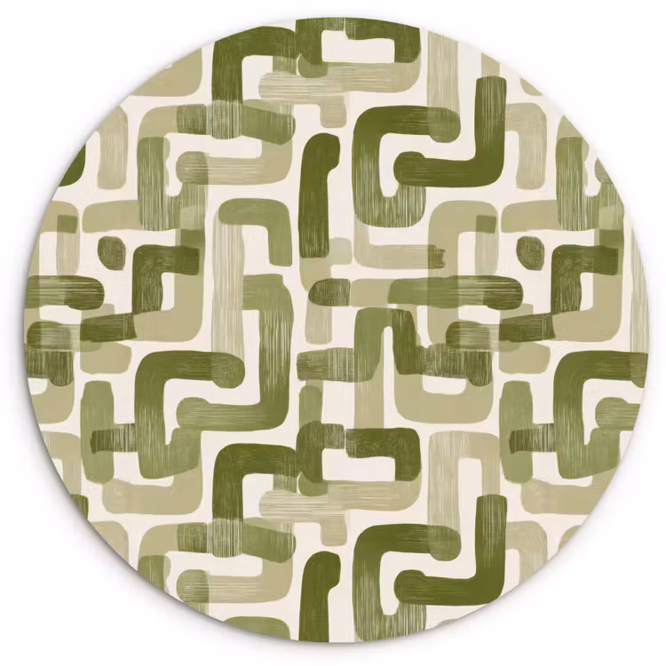 Muurcirkel - Modern - Grafisch - Groen — 1
