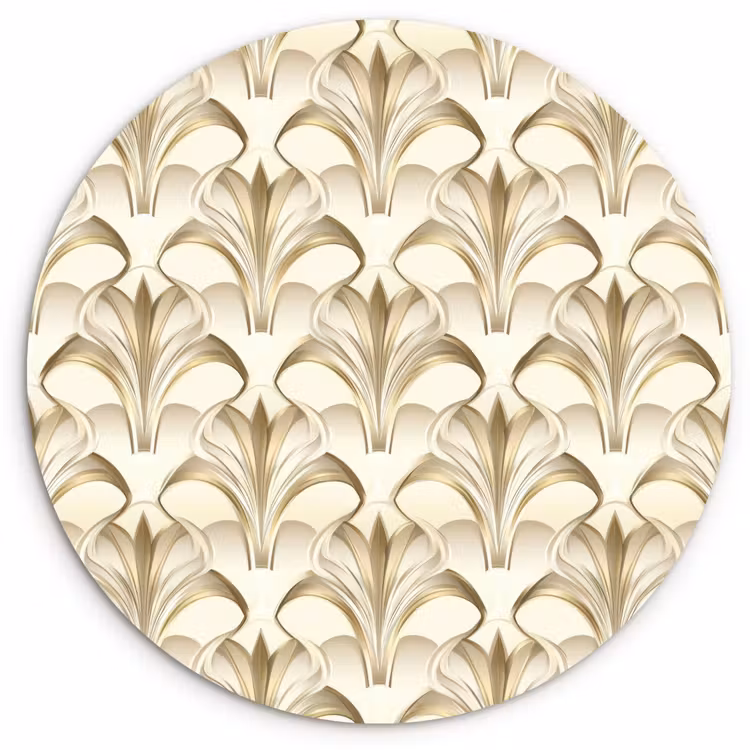 Muurcirkel - Ornament - Barok - Goud — 1