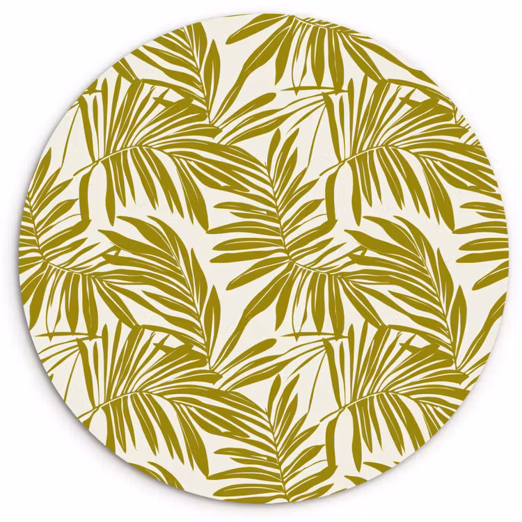 Muurcirkel - Palmblad - Patroon - Groen — 1