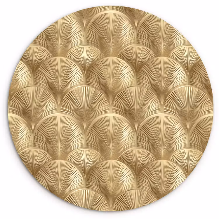Muurcirkel - Patroon - Waaier - Goud — 1