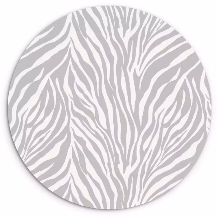 Muurcirkel - Zebra - Motief - Grijs — 1
