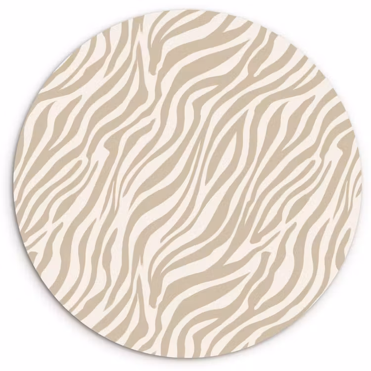 Muurcirkel - Zebra - Patroon - Beige — 1