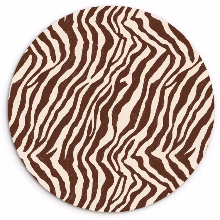 Muurcirkel - Zebra - Patroon - Zwart - Wit — 1