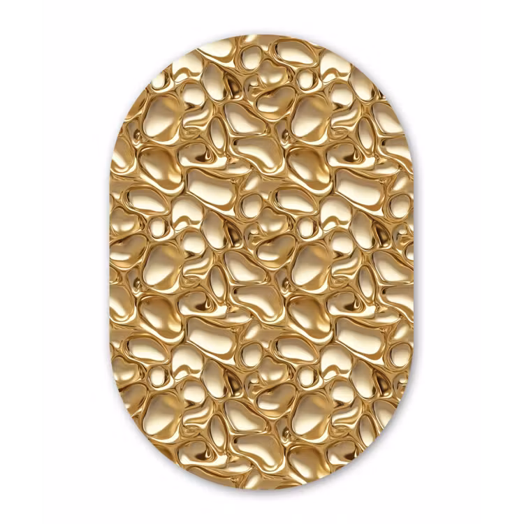 Muurovaal aluminium - Abstract - Modern - Goud — 1