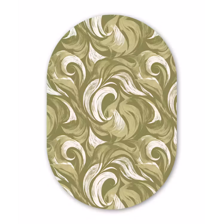 Muurovaal aluminium - Abstract - Textuur - Groen — 1