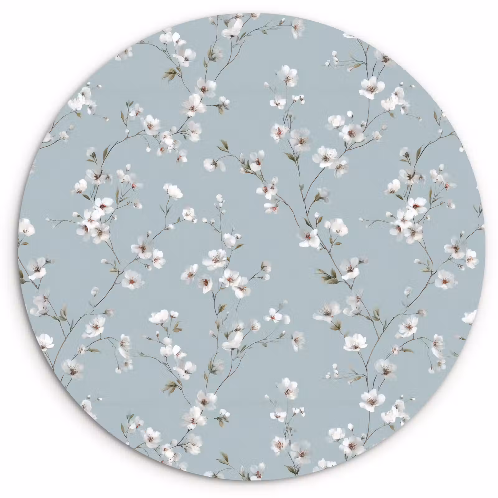 Muurcirkel - Klassiek - Bloemen - Blauw — 1