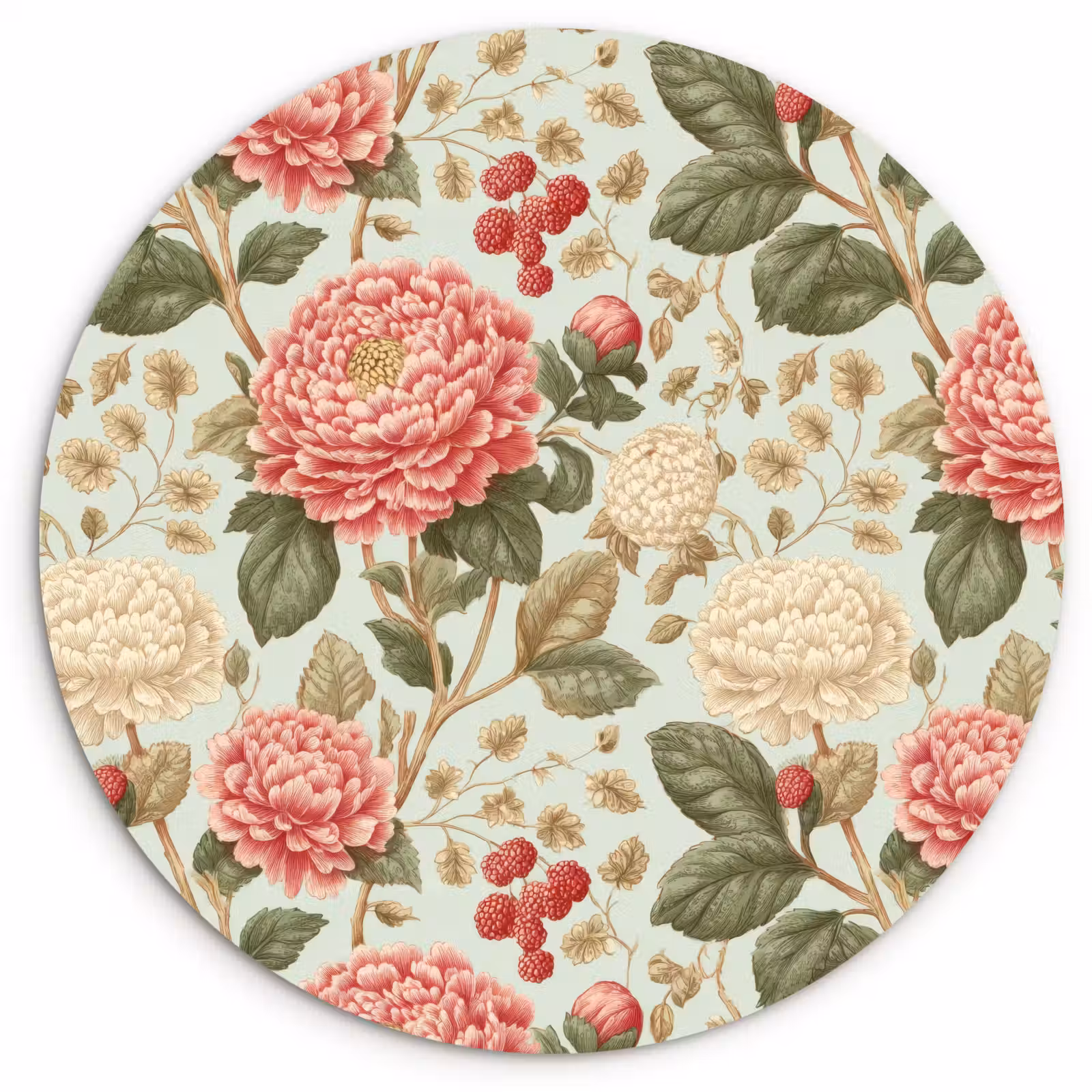 Muurcirkel - Klassiek - Botanisch - Veelkleurig — 1