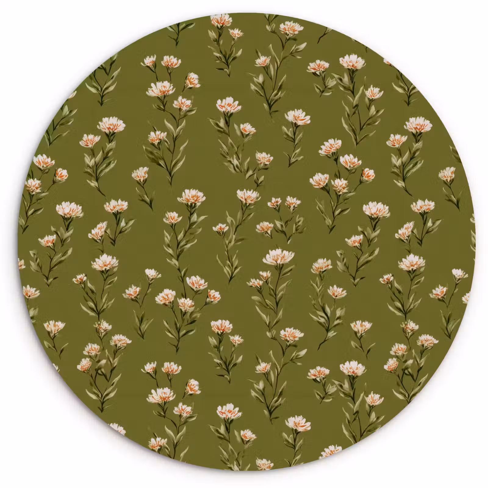 Muurcirkel - Landelijk - Bloemen - Groen — 1